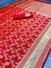 MF 1500 Red Designer Soft Lichi Silk Saree Wholesale Clothing Suppliers In India 